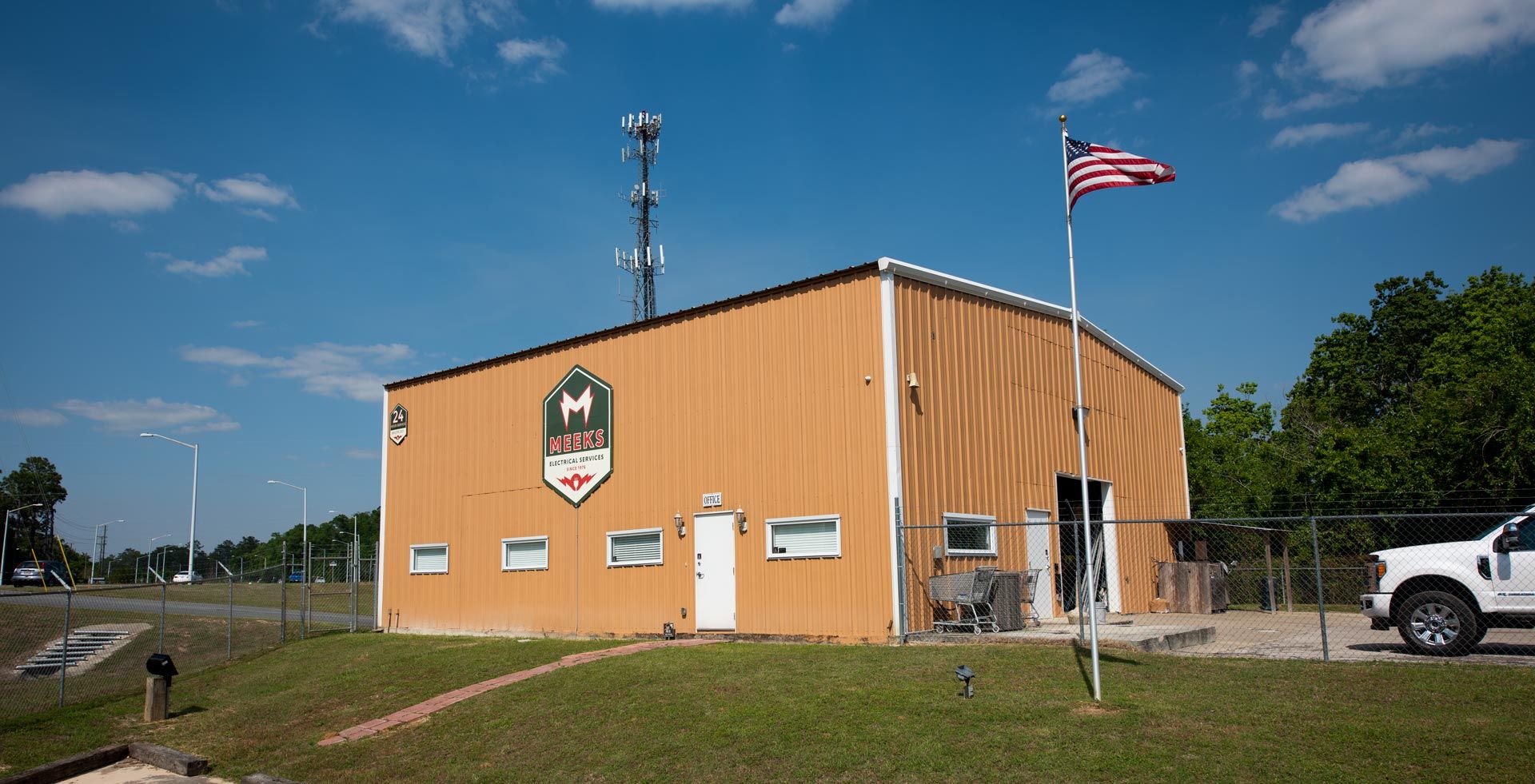 landscape photo of Meek's building